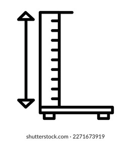 Height Check Icon Design For Personal And Commercial Use