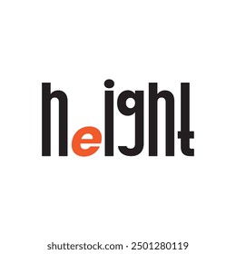 Height Font Custom Vector Editable