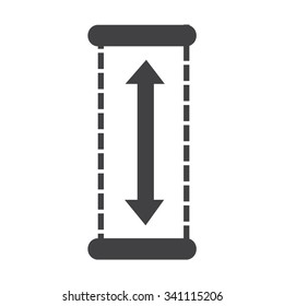 Height Icon design Illustration