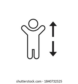 Height icon design isolated on white background