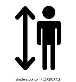 height icon isolated sign symbol vector illustration - high quality black style vector icons

