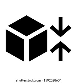 height icon isolated sign symbol vector illustration - high quality black style vector icons
