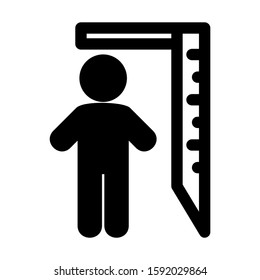 height icon isolated sign symbol vector illustration - high quality black style vector icons
