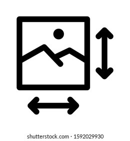 height icon isolated sign symbol vector illustration - high quality black style vector icons
