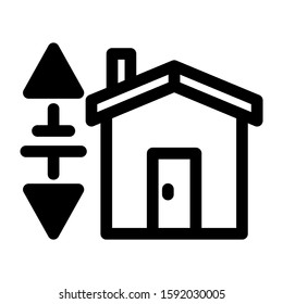 height icon isolated sign symbol vector illustration - high quality black style vector icons
