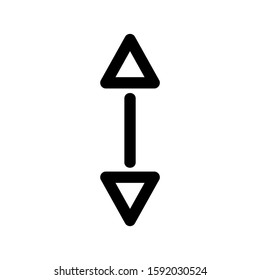 height icon isolated sign symbol vector illustration - high quality black style vector icons
