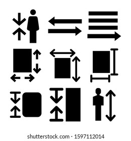 height icon isolated sign symbol vector illustration - high quality black style vector icons
