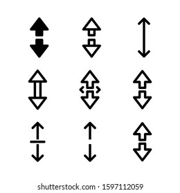 height icon isolated sign symbol vector illustration - high quality black style vector icons
