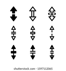 height icon isolated sign symbol vector illustration - high quality black style vector icons
