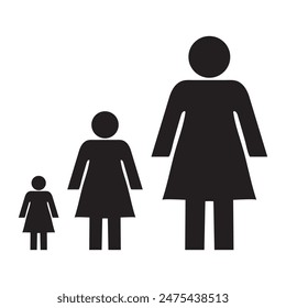 Icono de altura Ilustración vectorial de señal aislada. Icono de altura aislado en el Vector de estilo negro.