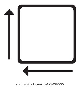 Height icon isolated sign vector illustration. Height icon isolated on black style vector.