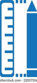 Height icon, measurement icon vector