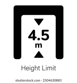 Height limit board icon in glyph style 