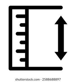 Height Limit Glyph Icon Design For Personal And Commercial Use