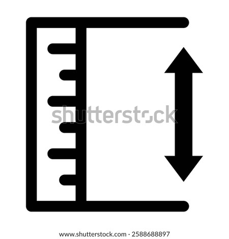 Height Limit Glyph Icon Design For Personal And Commercial Use