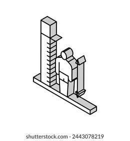 height limit kid isometric icon vector. height limit kid sign. isolated symbol illustration