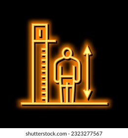 height limit kid neon light sign vector. height limit kid illustration