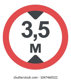 Height limit traffic sign 