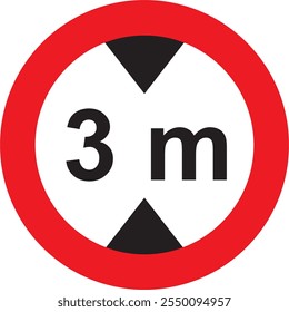 height limit vector icon sign