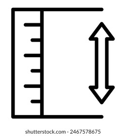 Height Limit Vector Line Icon Design