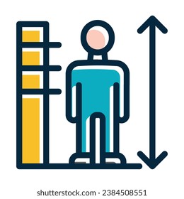 Height Limit Vector Thick Line Filled Dark Colors Icons For Personal And Commercial Use.
