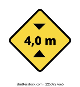 Height limited signs, Brazilian traffic sign vector illustration.