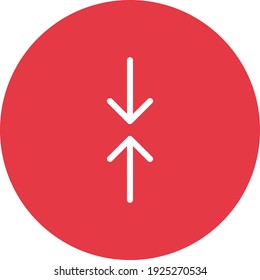 Height, margin, arrow icon vector image. Can also be used for arrows and signs. Suitable for use on web apps, mobile apps and print media.