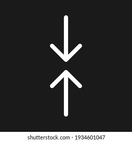 Height, margin, arrow icon vector image. Can also be used for arrows and signs. Suitable for use on web apps, mobile apps and print media.