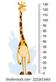Height scale for children with gradation from 0 Vector Image