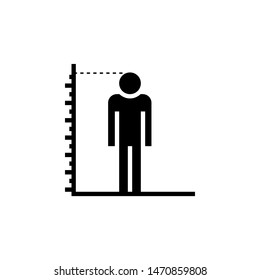 Height measure Icon vector isolated on white background