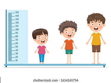 Premium Vector  Height measure for little children