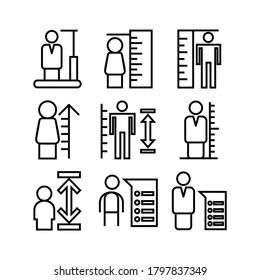 height measurement icon or logo isolated sign symbol vector illustration - Collection of high quality black style vector icons
