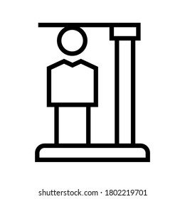 height measurement icon or logo isolated sign symbol vector illustration - high quality black style vector icons
