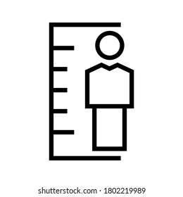 height measurement icon or logo isolated sign symbol vector illustration - high quality black style vector icons
