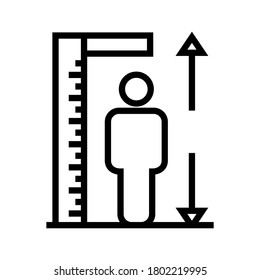 height measurement icon or logo isolated sign symbol vector illustration - high quality black style vector icons
