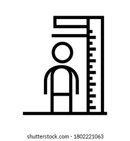 height measurement icon or logo isolated sign symbol vector illustration - high quality black style vector icons
