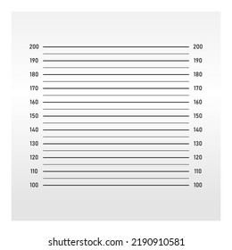 Height measurement scale. Vector background.