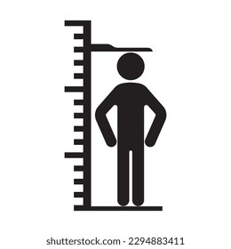 Height measuring symbol icon,vector illustration design template