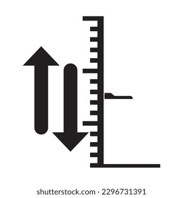 Height measuring symbol icon,vector illustration design template