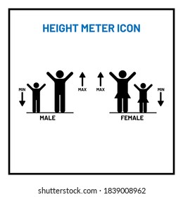 height people icon isolated sign symbol vector illustration - black vector, high quality