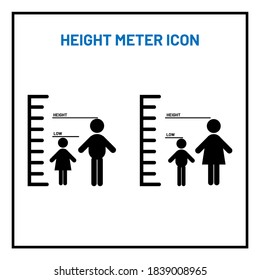 height people icon isolated sign symbol vector illustration - black vector, high quality