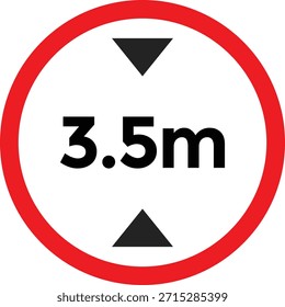 Ícone de restrição de altura definido. Limite de altura do veículo e sinalização rodoviária. Símbolos de Baixa Folga. Ícones de restrição de sobrecarga
