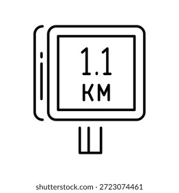 Height Restriction Vector Outline Icon EPS 10 File