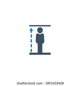 Height scale icon (vector illustration)