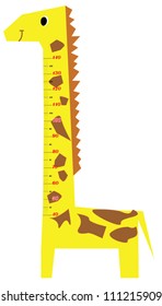 Height Scale Kids Giraffe Vector