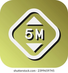 Height Vector Glyph Gradient Background Icon For Personal And Commercial Use.
