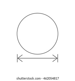  height and width icon, area or size, dimension icon