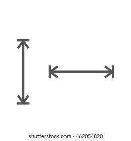  Height And Width Icon, Area Or Size, Dimension Icon