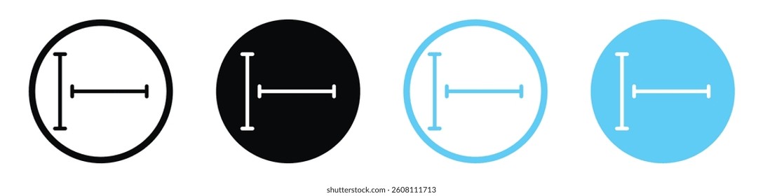 Height and width icons design. vector icons for ui designs