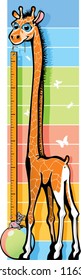 Heightmeter in the form of a giraffe